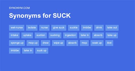 sucked synonym